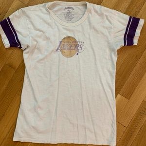 LA Lakers Banner 47 Burnout Graphic Tee Large